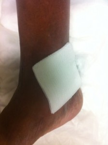 Wet to dry cover with gauze