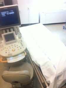 Carotid artery duplex patient positioning